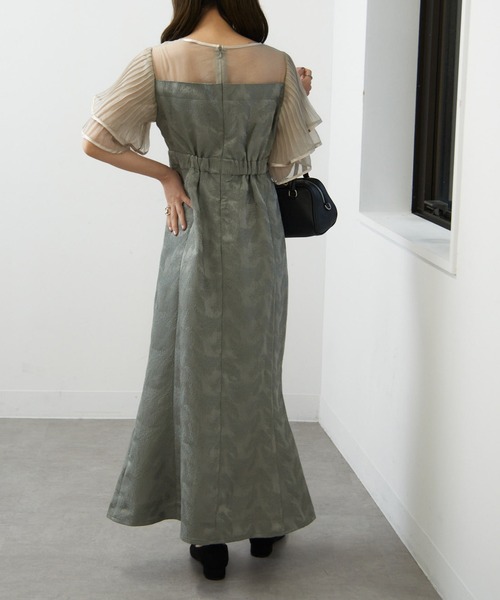 MAISON BREEZE（メゾンブリーズ）の「【MAISON BREEZE】プリーツフレアースリーブワンピース 結婚式 二次会 パーティー フォーマル オケージョン trc（ワンピース・レディース・ブラック/グレー・FREE）」の16枚目の写真