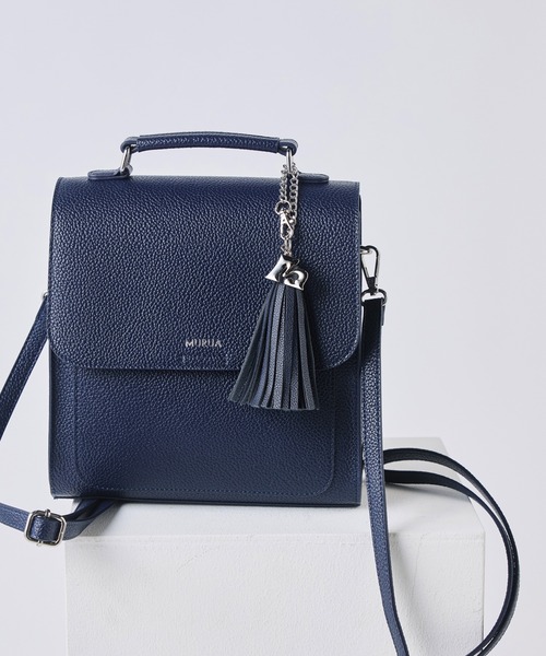 MURUA(ムルーア)の「MURUA(ムルーア) 3WAYミニリュック MR-B1327 タッセル(バックパック/リュック・レディース・ブラック/ネイビー/ライトグレー・FREE)」の3枚目の写真