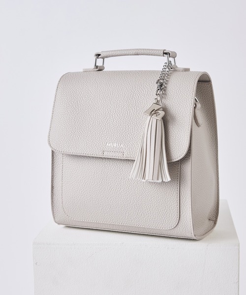 MURUA(ムルーア)の「MURUA(ムルーア) 3WAYミニリュック MR-B1327 タッセル(バックパック/リュック・レディース・ブラック/ネイビー/ライトグレー・FREE)」の2枚目の写真