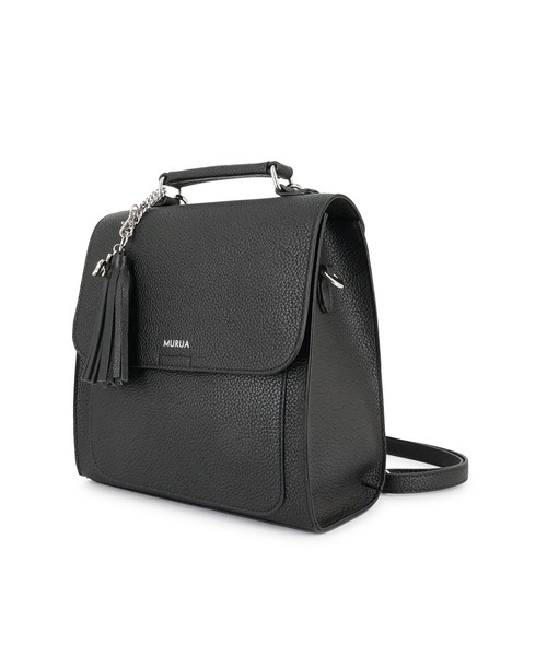 MURUA(ムルーア)の「MURUA(ムルーア) 3WAYミニリュック MR-B1327 タッセル(バックパック/リュック・レディース・ブラック/ネイビー/ライトグレー・FREE)」の5枚目の写真