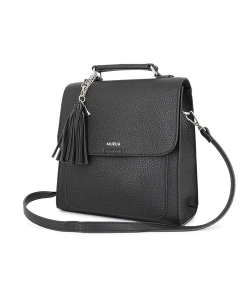 MURUA(ムルーア)の「MURUA(ムルーア) 3WAYミニリュック MR-B1327 タッセル(バックパック/リュック・レディース・ブラック/ネイビー/ライトグレー・FREE)」の7枚目の写真
