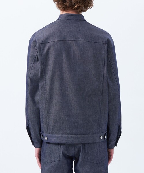 MACKINTOSH PHILOSOPHY（ﾏｯｷﾝﾄｯｼｭ ﾌｨﾛｿﾌｨｰ）の「ナイロンチノ/ポリエステルデニム スタンドカラージャケット（ブルゾン・メンズ・ベージュ系その他2/ネイビー・38/40/42）」の7枚目の写真