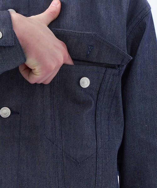 MACKINTOSH PHILOSOPHY（ﾏｯｷﾝﾄｯｼｭ ﾌｨﾛｿﾌｨｰ）の「ナイロンチノ/ポリエステルデニム スタンドカラージャケット（ブルゾン・メンズ・ベージュ系その他2/ネイビー・38/40/42）」の8枚目の写真