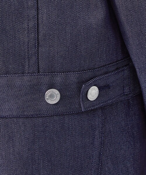 MACKINTOSH PHILOSOPHY（ﾏｯｷﾝﾄｯｼｭ ﾌｨﾛｿﾌｨｰ）の「ナイロンチノ/ポリエステルデニム スタンドカラージャケット（ブルゾン・メンズ・ベージュ系その他2/ネイビー・38/40/42）」の10枚目の写真