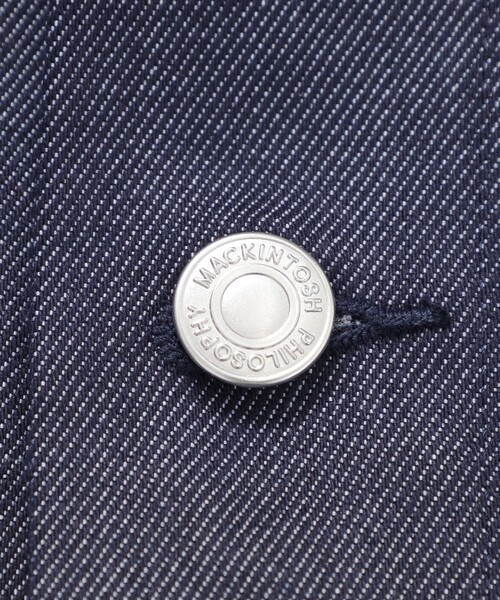 MACKINTOSH PHILOSOPHY（ﾏｯｷﾝﾄｯｼｭ ﾌｨﾛｿﾌｨｰ）の「ナイロンチノ/ポリエステルデニム スタンドカラージャケット（ブルゾン・メンズ・ベージュ系その他2/ネイビー・38/40/42）」の11枚目の写真