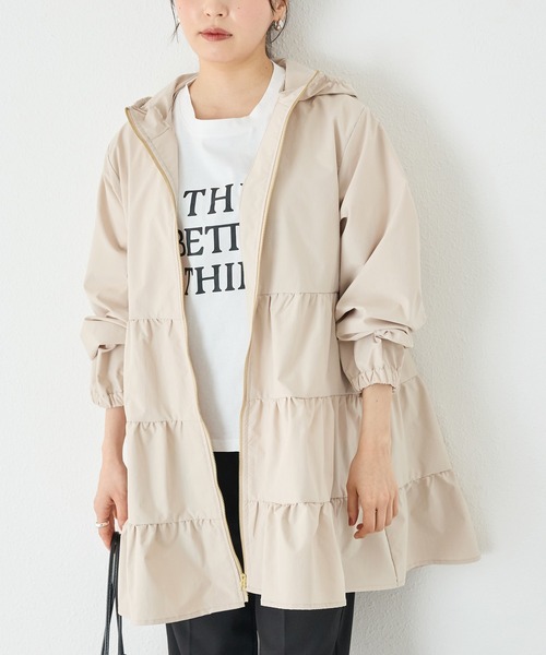 フード付きティアードコート（その他アウター）｜INCEDE