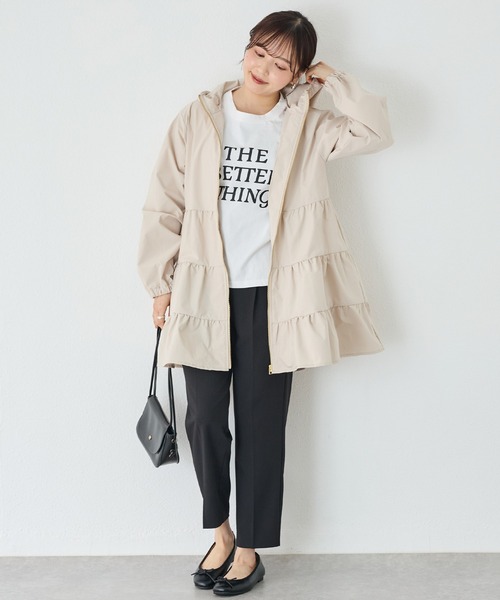 INCEDE（インシード）の「フード付きティアードコート（その他アウター・レディース・ベージュ/オフホワイト/ブラック・M/L/LL）」の18枚目の写真