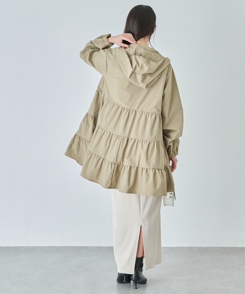 INCEDE（インシード）の「フード付きティアードコート（その他アウター・レディース・ベージュ/オフホワイト/ブラック・M/L/LL）」の22枚目の写真