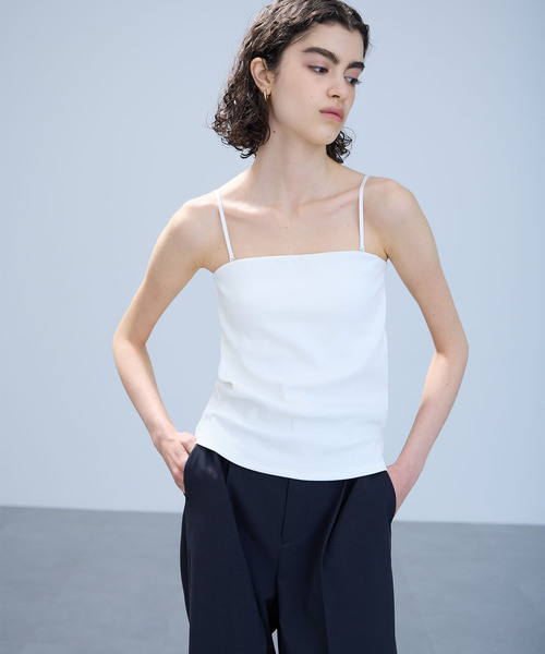 N.O.R.C（ノーク）の「テレコカップ付きキャミソール（キャミソール・レディース・ブラック/オフホワイト・フリー）」の3枚目の写真