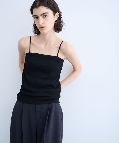 N.O.R.C（ノーク）の「テレコカップ付きキャミソール（キャミソール・レディース・ブラック/オフホワイト・フリー）」の5枚目の写真