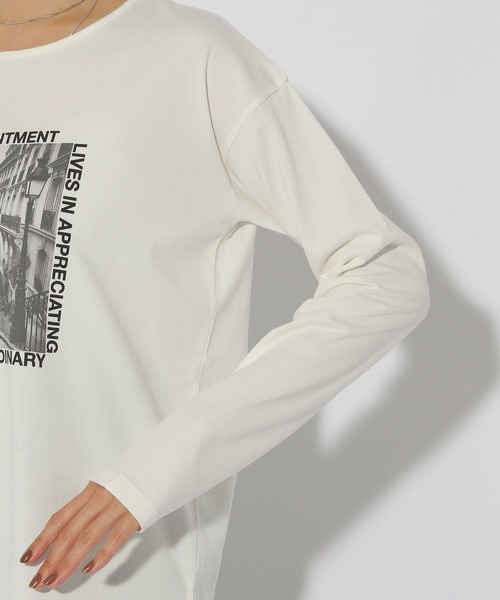 Elura(エルーラ)の「cityフォトプリントロンT/316576(Tシャツ/カットソー・レディース・チャコールグレー/ホワイト系その他6/ホワイト・LARGE/MEDIUM)」の10枚目の写真