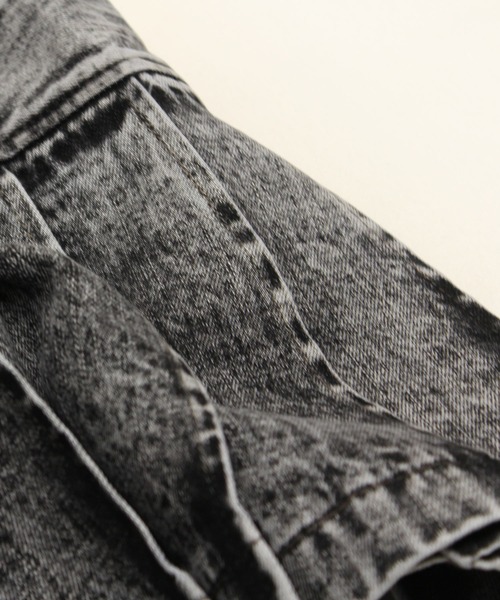 RNA（アールエヌエー）の「G1084 プリーツラップミニスカート（デニムスカート・レディース・ブラック/ブルー・MEDIUM）」の9枚目の写真