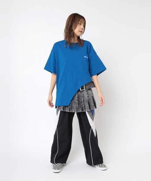 RNA（アールエヌエー）の「G1084 プリーツラップミニスカート（デニムスカート・レディース・ブラック/ブルー・MEDIUM）」の17枚目の写真