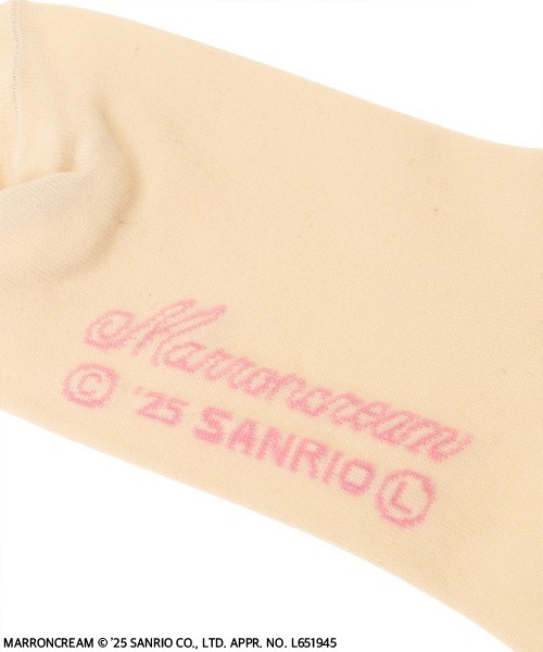 Candy Stripper（キャンディストリッパー）の「【MARRONCREAM】RIBBON ソックス（ソックス/靴下・レディース・ライトベージュ/サーモンピンク・FREE）」の7枚目の写真