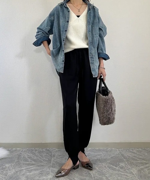 aquagarage(アクアガレージ)の「センター切り替えジョガーパンツ(その他パンツ・レディース・チャコール/ブラック/カーキ/ブルー・M/L/P)」の16枚目の写真