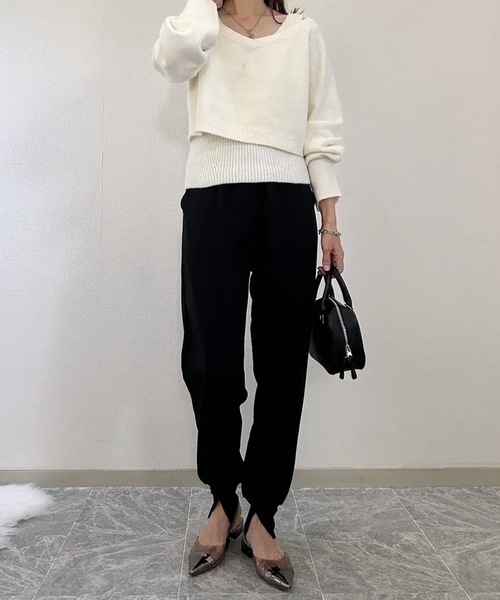 aquagarage(アクアガレージ)の「センター切り替えジョガーパンツ(その他パンツ・レディース・チャコール/ブラック/カーキ/ブルー・M/L/P)」の18枚目の写真