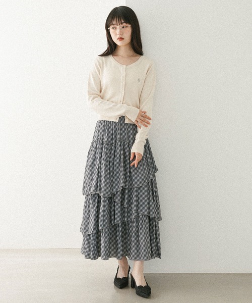 Heather（ヘザー）の「モチーフコンパクトカーディガン 322180