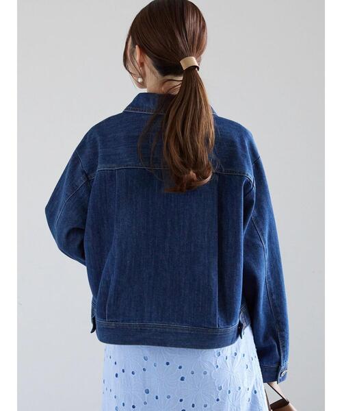 Te chichi（テチチ）の「デニムルーズシルエットGジャン（ノーカラージャケット・レディース・ブルー・F）」の6枚目の写真