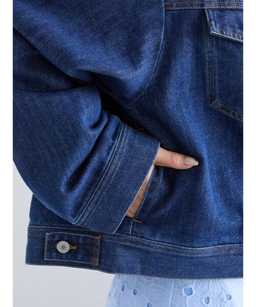 Te chichi（テチチ）の「デニムルーズシルエットGジャン（ノーカラージャケット・レディース・ブルー・F）」の9枚目の写真