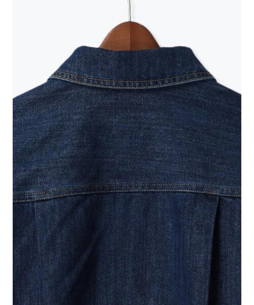 Te chichi（テチチ）の「デニムルーズシルエットGジャン（ノーカラージャケット・レディース・ブルー・F）」の15枚目の写真