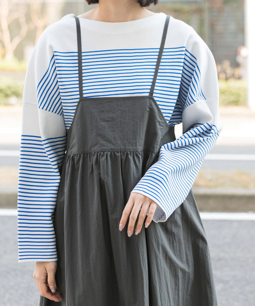 EKAL（エカル）の「『イージーケア』ナバルボーダーニットプルオーバー（ニット/セーター・レディース・グレー/ロイヤルブルー・ONE）」の10枚目の写真