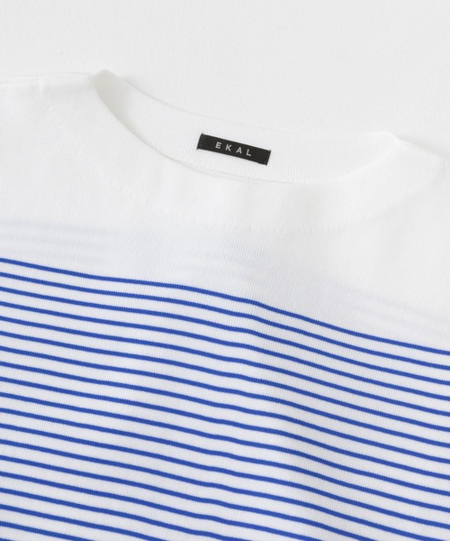 EKAL（エカル）の「『イージーケア』ナバルボーダーニットプルオーバー（ニット/セーター・レディース・グレー/ロイヤルブルー・ONE）」の19枚目の写真