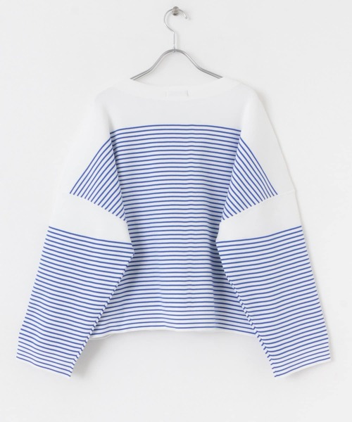 EKAL（エカル）の「『イージーケア』ナバルボーダーニットプルオーバー（ニット/セーター・レディース・グレー/ロイヤルブルー・ONE）」の20枚目の写真