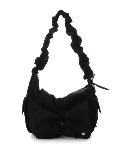 & chouette(アンドシュエット)の「2WAY リボンギャザーショルダーバッグ(ショルダーバッグ・レディース・ピンク/ホワイト/ダークグレー/インディゴブルー/ライトインディゴブルー/ブラック/ライトブルー・FREE)」の1枚目の写真