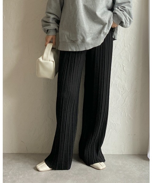 She's Closet(シーズクローゼット)の「セミワイドストレートロングプリーツパンツ(その他パンツ・レディース・アイボリー/グレイッシュベージュ/チャコールグレー/ブラック・L/M)」の17枚目の写真