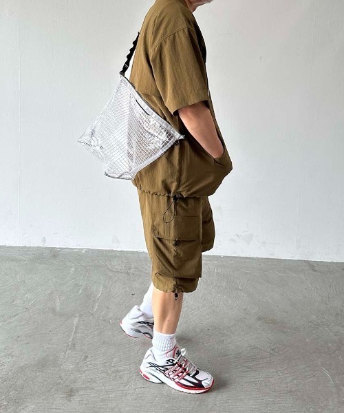 TIMELESS COMFORT（タイムレスコンフォート）の「WEEKEND(ER)（ウィークエンダー）GRID ROLLTOP S（ショルダーバッグ・メンズ・グレー/オレンジ・ONE SIZE）」の5枚目の写真