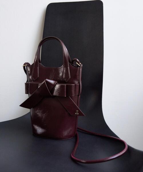 LANVIN en Bleu(ランバンオンブルー)の「リュバン リボンショルダーバッグ(ショルダーバッグ・レディース・ブラック/シルバー/ボルドー・FREE)」の10枚目の写真