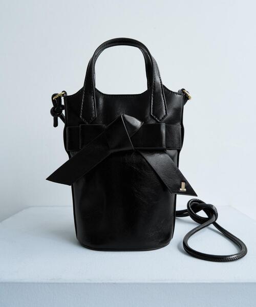 LANVIN en Bleu(ランバンオンブルー)の「リュバン リボンショルダーバッグ(ショルダーバッグ・レディース・ブラック/シルバー/ボルドー・FREE)」の9枚目の写真