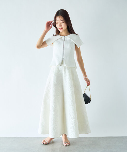 人気スタッフmiki監修ジップ2WAYニット PSサイズ セール】【スタッフmiki監修】ジップ2WAYニット（ニット
