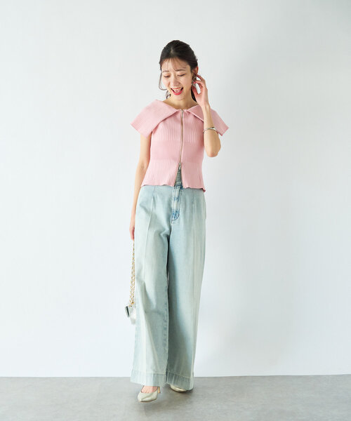 セール】【スタッフmiki監修】ジップ2WAYニット（ニット