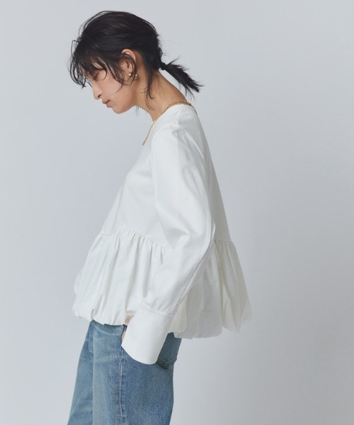 RASW(ラス)の「バルーン切り替えカットソー(Tシャツ/カットソー・レディース・オフホワイト/ブラック・M/L)」の10枚目の写真