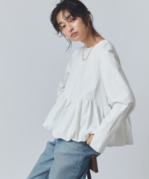 RASW(ラス)の「バルーン切り替えカットソー(Tシャツ/カットソー・レディース・オフホワイト/ブラック・M/L)」の12枚目の写真