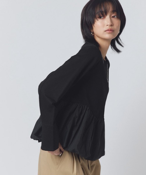 RASW(ラス)の「バルーン切り替えカットソー(Tシャツ/カットソー・レディース・オフホワイト/ブラック・M/L)」の21枚目の写真