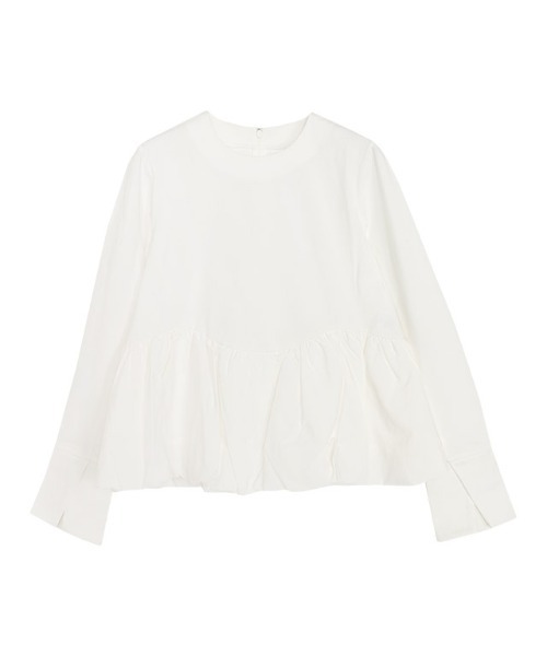 tシャツ バルーン切り替えカットソー レディース Day and Grade tシャツ Tシャツ バルーン袖 ボーダーカットソー