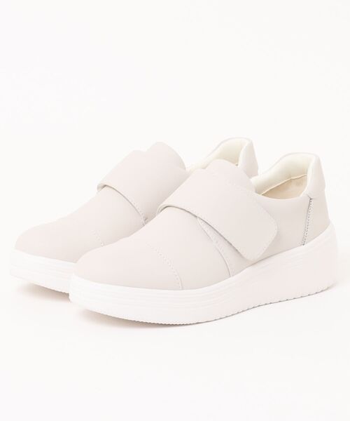 UnReef(アンリーフ)の「ベルクロストラップスニーカー(スニーカー・レディース・ライトグレー/ホワイト・22.5cm/23.5cm/24.5cm/23.0cm/24.0cm)」の1枚目の写真