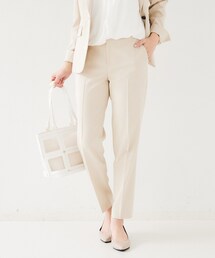 【セットアップ可能】リネンライク テーパードパンツ