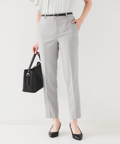 UNTITLED（アンタイトル）の「【セットアップ可能】リネンライク テーパードパンツ（その他パンツ・レディース・ネイビー/ライトグレー/ライトベージュ・00/01/02/03/04/42/44/46/48/50）」の2枚目の写真