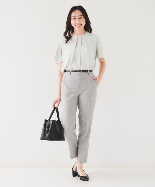 UNTITLED（アンタイトル）の「【セットアップ可能】リネンライク テーパードパンツ（その他パンツ・レディース・ネイビー/ライトグレー/ライトベージュ・00/01/02/03/04/42/44/46/48/50）」の7枚目の写真