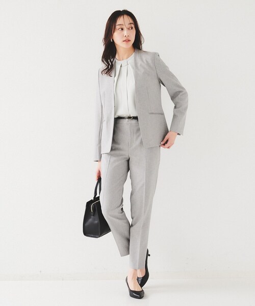 UNTITLED（アンタイトル）の「【セットアップ可能】リネンライク テーパードパンツ（その他パンツ・レディース・ネイビー/ライトグレー/ライトベージュ・00/01/02/03/04/42/44/46/48/50）」の8枚目の写真