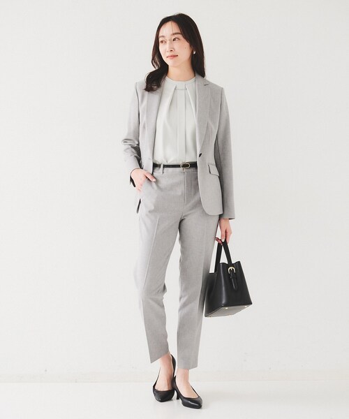 UNTITLED（アンタイトル）の「【セットアップ可能】リネンライク テーパードパンツ（その他パンツ・レディース・ネイビー/ライトグレー/ライトベージュ・00/01/02/03/04/42/44/46/48/50）」の9枚目の写真