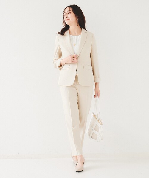 UNTITLED（アンタイトル）の「【セットアップ可能】リネンライク テーパードパンツ（その他パンツ・レディース・ネイビー/ライトグレー/ライトベージュ・00/01/02/03/04/42/44/46/48/50）」の15枚目の写真