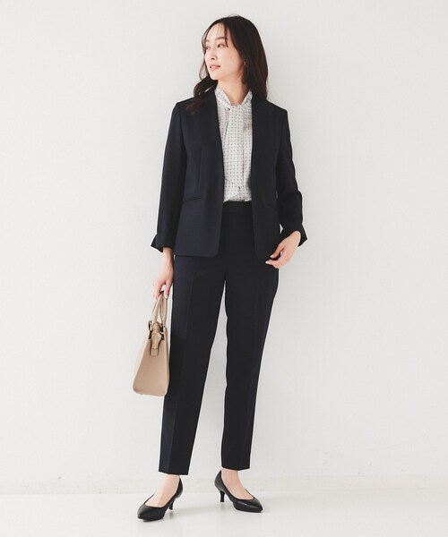 UNTITLED（アンタイトル）の「【セットアップ可能】リネンライク テーパードパンツ（その他パンツ・レディース・ネイビー/ライトグレー/ライトベージュ・00/01/02/03/04/42/44/46/48/50）」の20枚目の写真