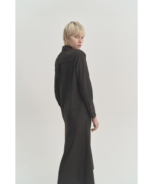 Muel Chic（ミュエルシック）の「Slave shirt OP  スレーブシャツワンピース（ワンピース・レディース・ブラック/ベージュ系その他/イエロー系その他/アイボリー系・FREE）」の8枚目の写真