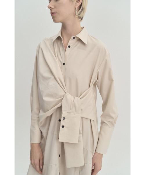 Muel Chic（ミュエルシック）の「Slave shirt OP  スレーブシャツワンピース（ワンピース・レディース・ブラック/ベージュ系その他/イエロー系その他/アイボリー系・FREE）」の18枚目の写真
