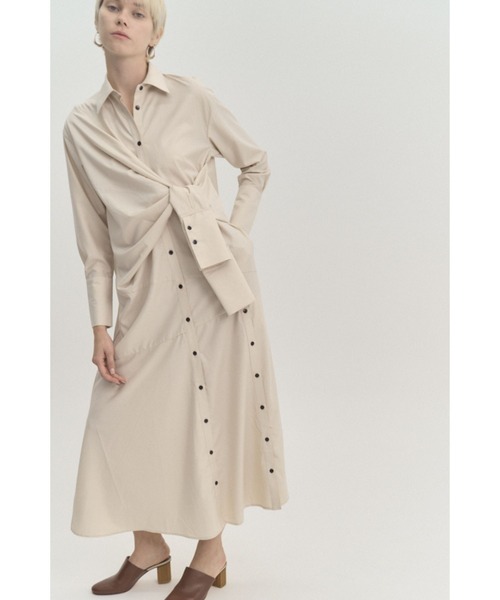 Muel Chic（ミュエルシック）の「Slave shirt OP  スレーブシャツワンピース（ワンピース・レディース・ブラック/ベージュ系その他/イエロー系その他/アイボリー系・FREE）」の22枚目の写真