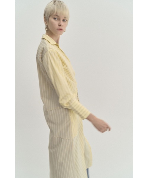 Muel Chic（ミュエルシック）の「Slave shirt OP  スレーブシャツワンピース（ワンピース・レディース・ブラック/ベージュ系その他/イエロー系その他/アイボリー系・FREE）」の5枚目の写真